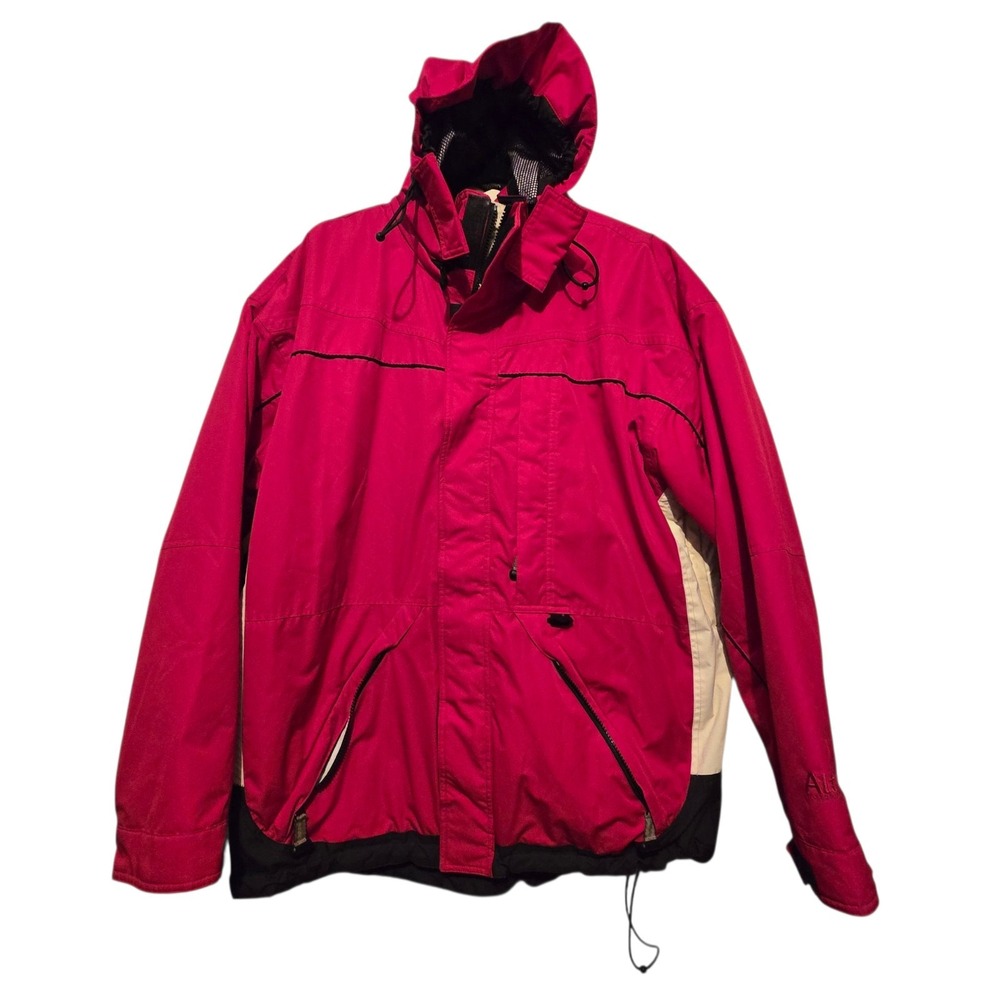 Vintage Obermeyer Ski Jacket Women's LG Red Parka Coat Pockets Outdoor Snowboard